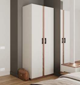 Шкаф 2-дв Мирелла (вешалка+полки)