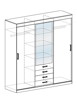 Лидер шкаф купе лидер 3